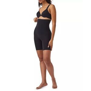 SPANX  High-Waisted Mid-Thigh Short black Large